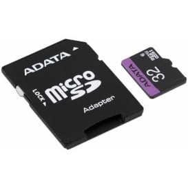 Karta pamięci ADATA Premier MicroSDHC 32 GB Class 10 AUSDH32GUICL10-RA1 - Czarna, Fioletowa, 30 MBps|10 MBps